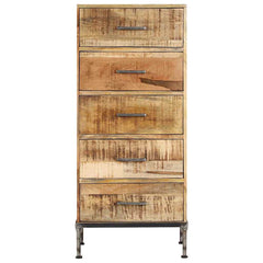 247806 vidaXL Chest of Drawers 45x35x106 cm Solid Mango Wood 2