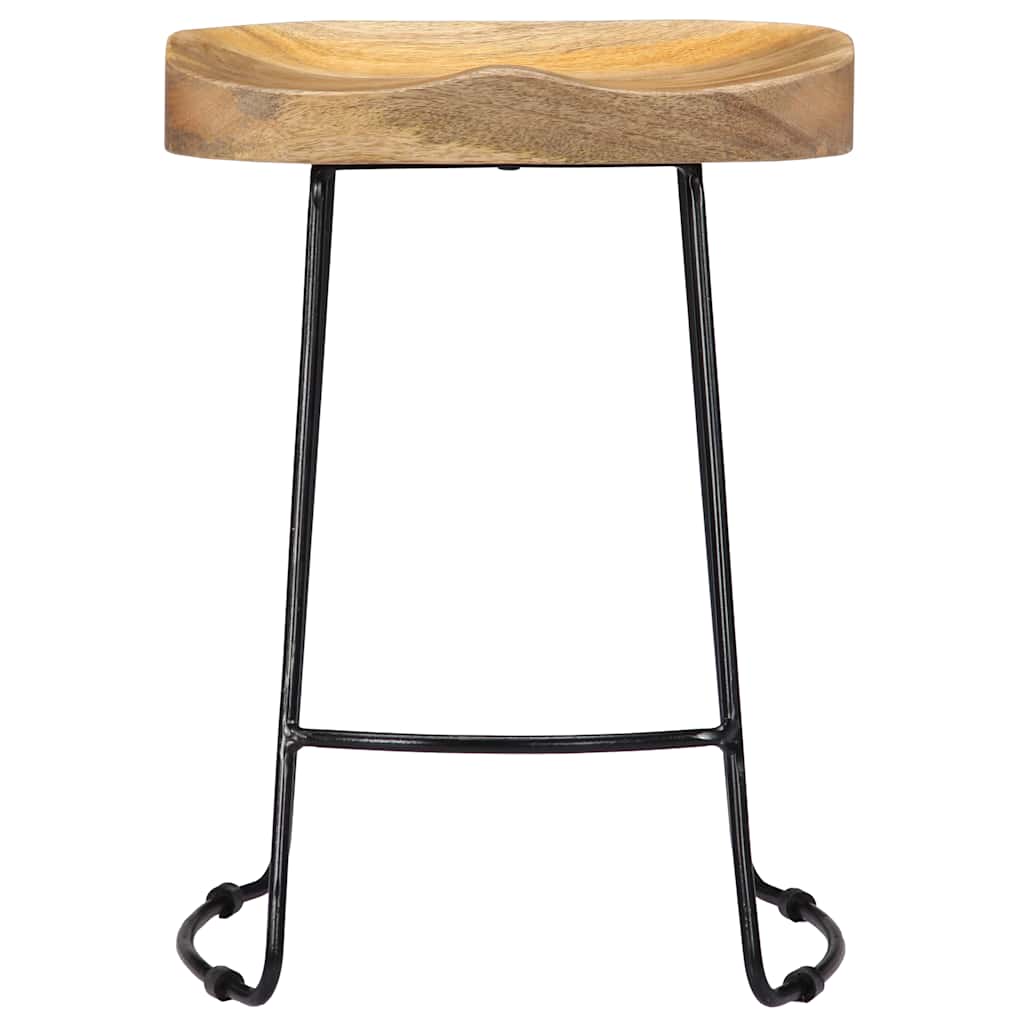 vidaXL Gavin Bar Stools 2 pcs Solid Mango Wood 3
