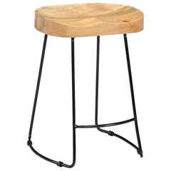 vidaXL Gavin Bar Stools 2 pcs Solid Mango Wood 4