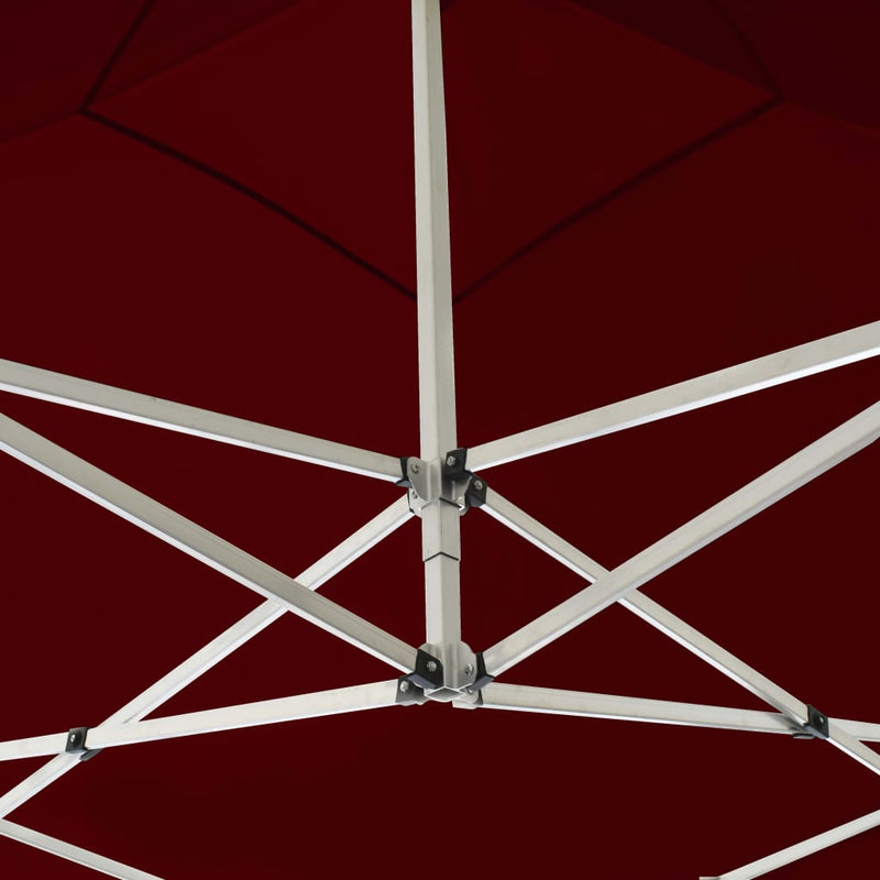 Professional Folding Party Tent Aluminium 3x3 m Wine Red