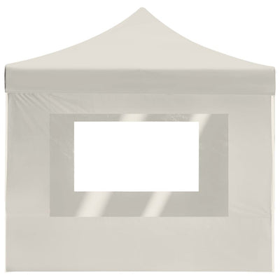 Professional Folding Party Tent with Walls Aluminium 4.5x3 m Cream