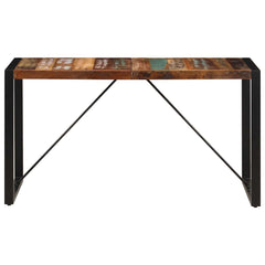 vidaXL Dining Table 140x70x75 cm Solid Reclaimed Wood 2