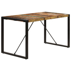 vidaXL Dining Table 140x70x75 cm Solid Reclaimed Wood 3