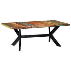 vidaXL Dining Table 200x100x75 cm Solid Reclaimed Wood 1