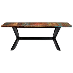 vidaXL Dining Table 200x100x75 cm Solid Reclaimed Wood 2