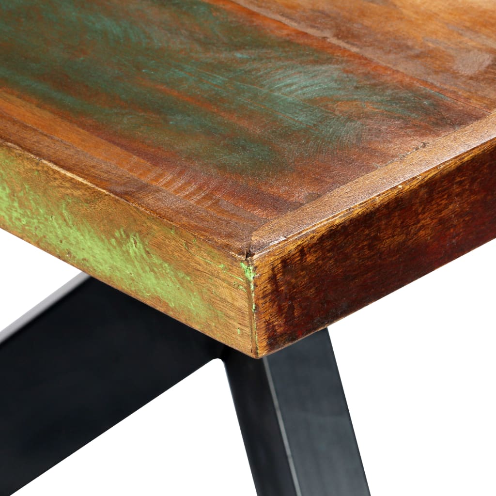 vidaXL Dining Table 200x100x75 cm Solid Reclaimed Wood 4