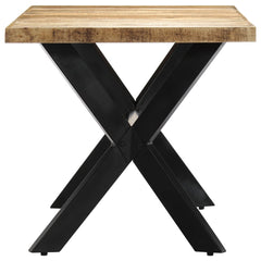 vidaXL Dining Table 140x70x75 cm Solid Rough Mango Wood 3
