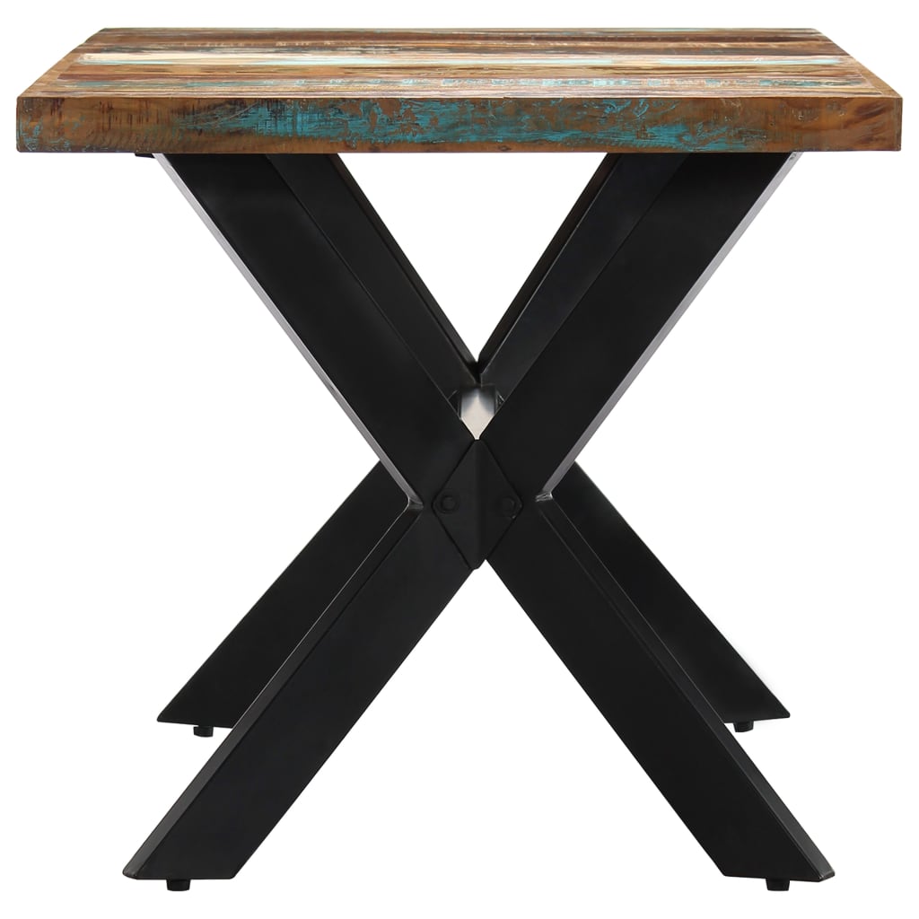 vidaXL Dining Table 140x70x75 cm Solid Reclaimed Wood 3