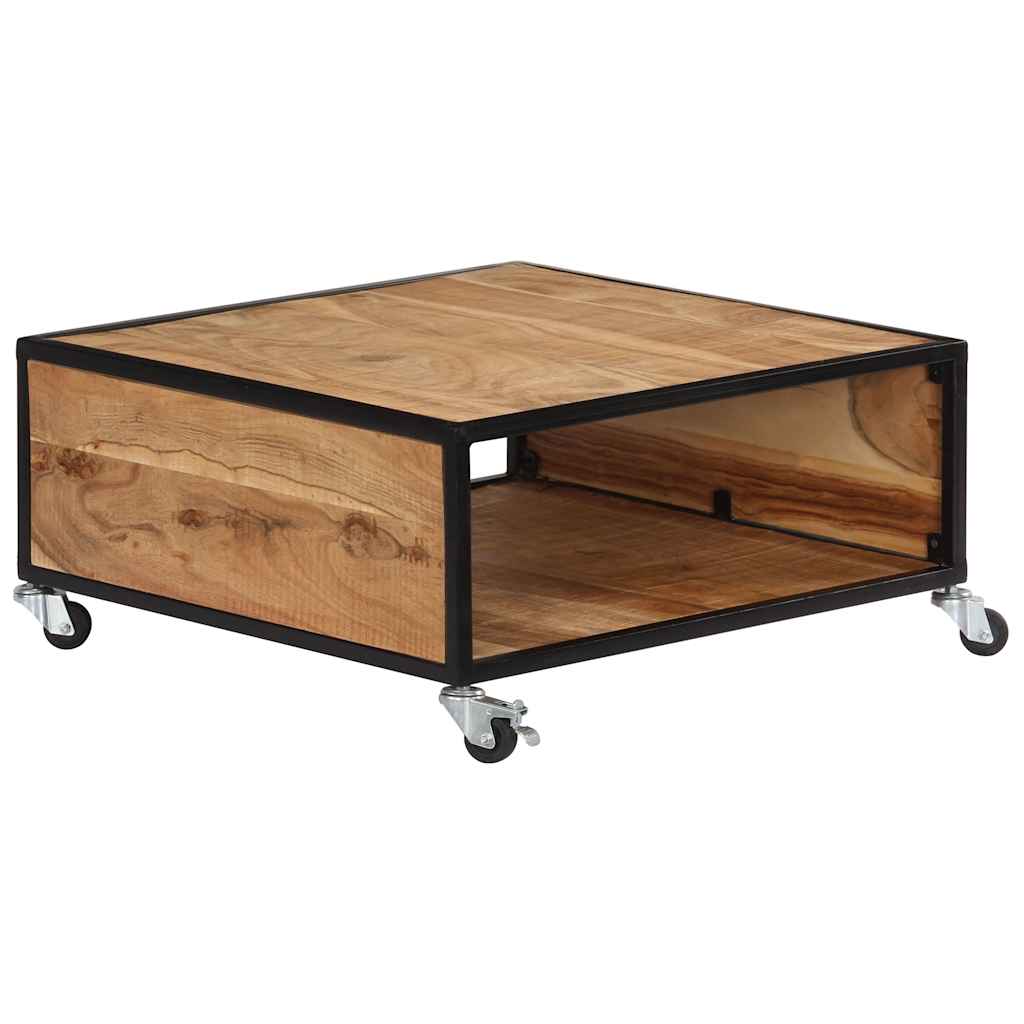 247684 vidaXL Coffee Table 70x70x32 cm Solid Acacia Wood 1