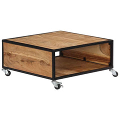 247684 vidaXL Coffee Table 70x70x32 cm Solid Acacia Wood 1