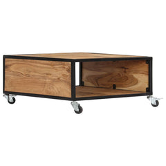 247684 vidaXL Coffee Table 70x70x32 cm Solid Acacia Wood 3