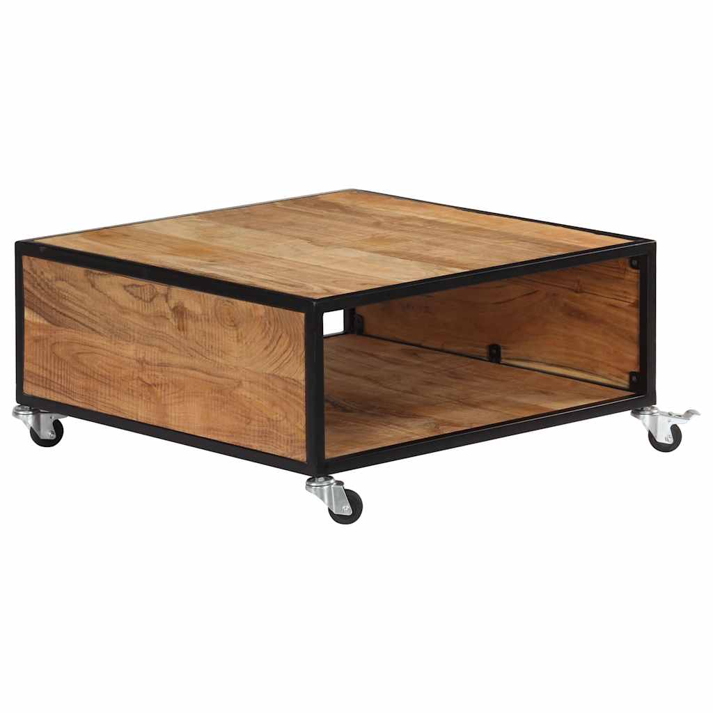 247684 vidaXL Coffee Table 70x70x32 cm Solid Acacia Wood 4