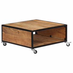 247684 vidaXL Coffee Table 70x70x32 cm Solid Acacia Wood 4