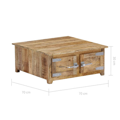 Coffee Table 70x70x30 cm Solid Mango Wood