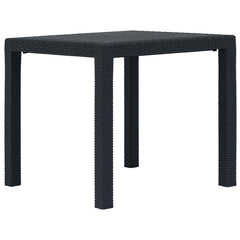 vidaXL Garden Table | Anthracite | Plastic | 79x79x72 cm | Stylish Design 1