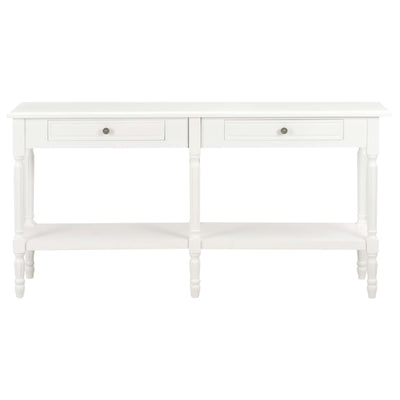 Sideboard White 150x35x77 cm Solid Wood