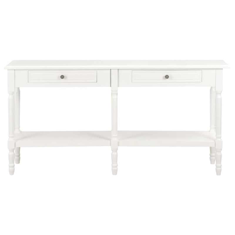 Sideboard White 150x35x77 cm Solid Wood