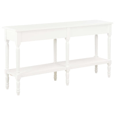 Sideboard White 150x35x77 cm Solid Wood