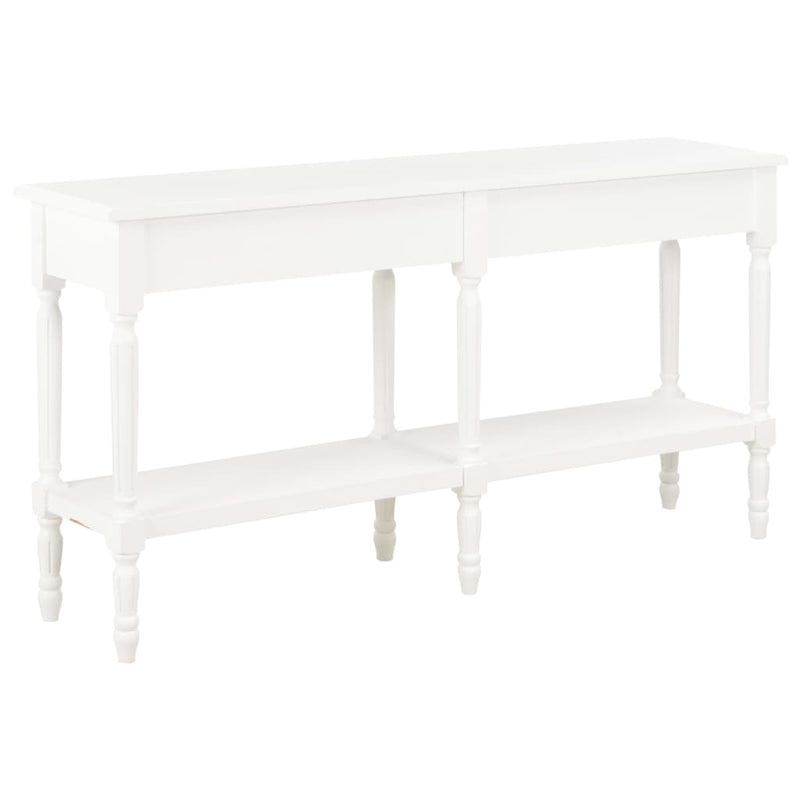 Sideboard White 150x35x77 cm Solid Wood