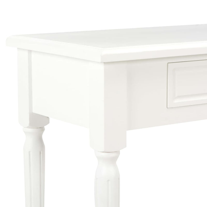 Sideboard White 150x35x77 cm Solid Wood