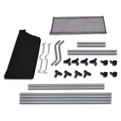 vidaXL Laundry Sorters with Bags 2 pcs Black and Grey 3