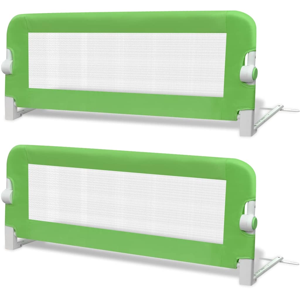 vidaXL Toddler Safety Bed Rail 2 pcs Green 102x42 cm 2