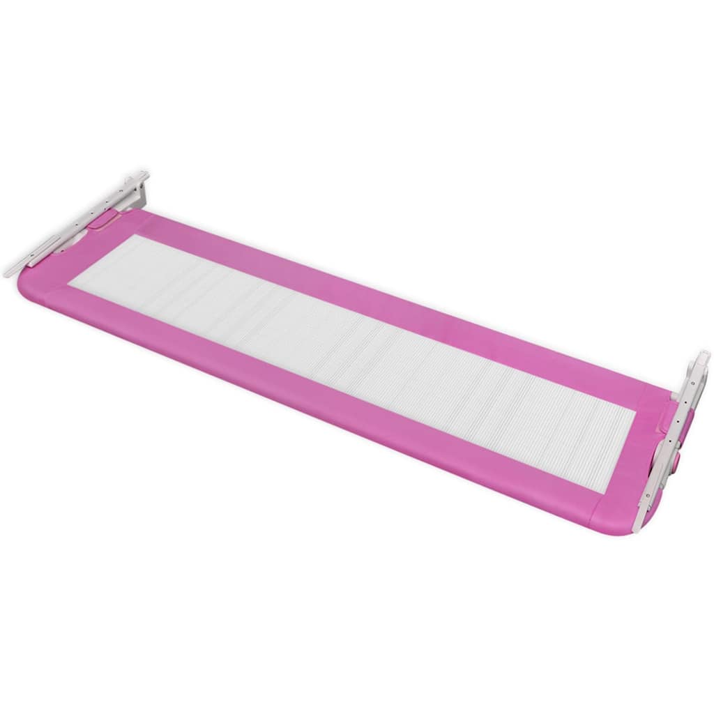 vidaXL Toddler Safety Bed Rail 2 pcs Pink 150x42 cm 5