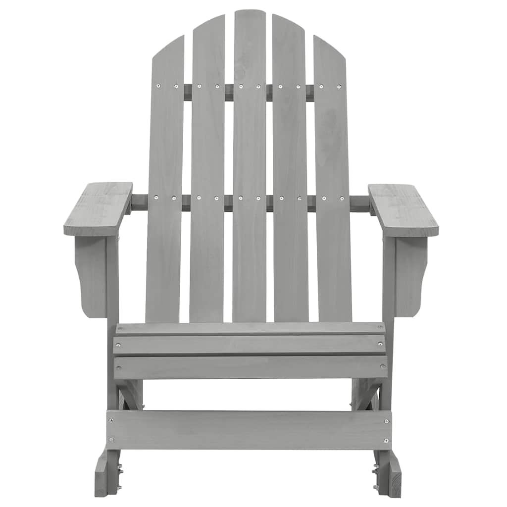 Garden Adirondack Rocking Chair Solid Fir Wood Grey