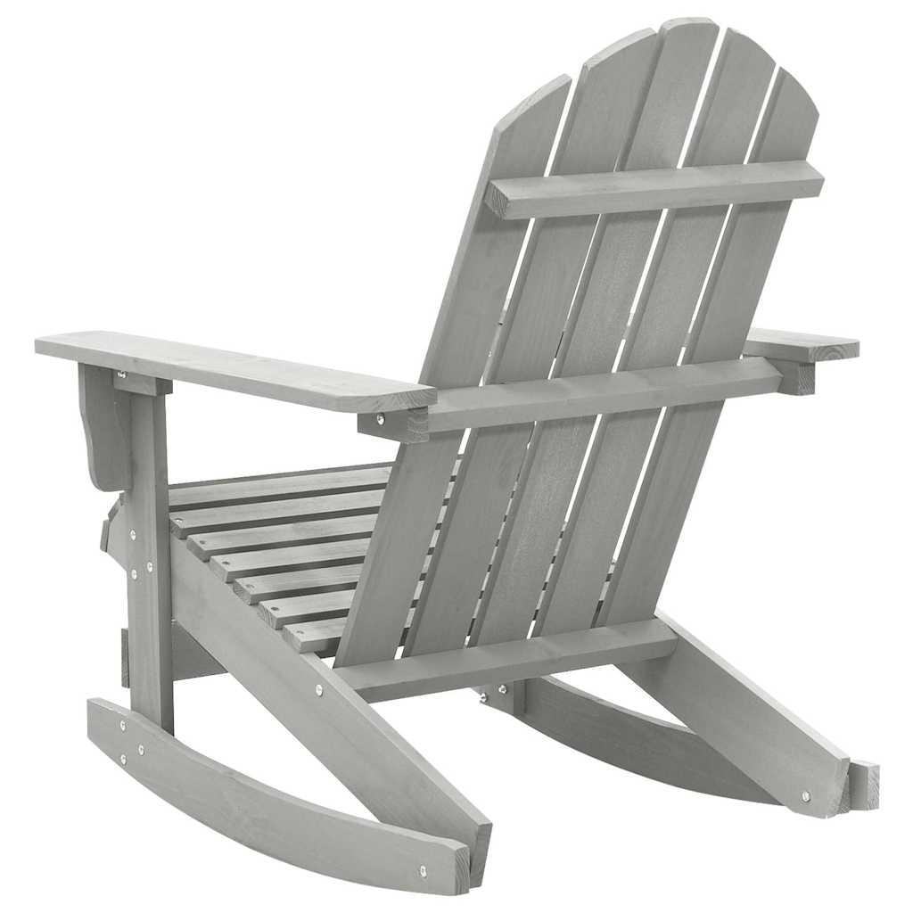 Garden Adirondack Rocking Chair Solid Fir Wood Grey