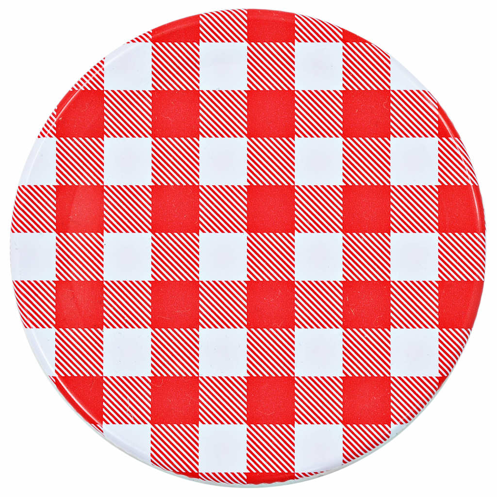 vidaXL Glass Jam Jars with White and Red Lids 48 pcs 110 ml 5