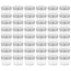 vidaXL Glass Jam Jars with Silver Lids 48 pcs 110 ml 2