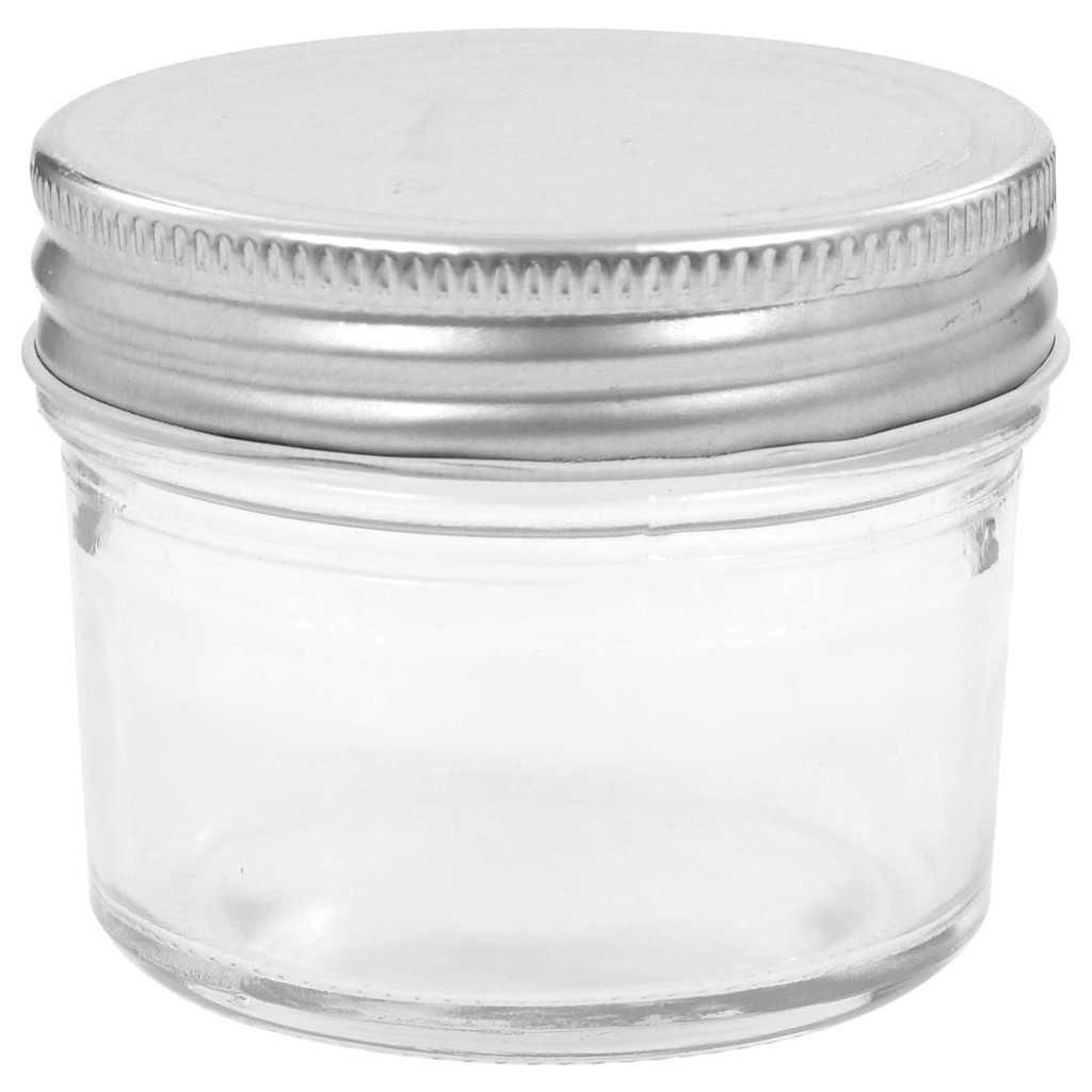 vidaXL Glass Jam Jars with Silver Lids 48 pcs 110 ml 4