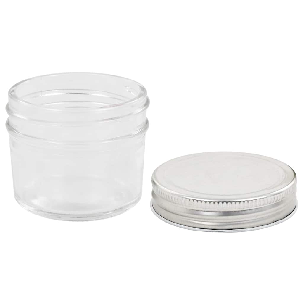 vidaXL Glass Jam Jars with Silver Lids 48 pcs 110 ml 5