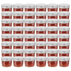 vidaXL Glass Jam Jars with Silver Lids 48 pcs 110 ml 1