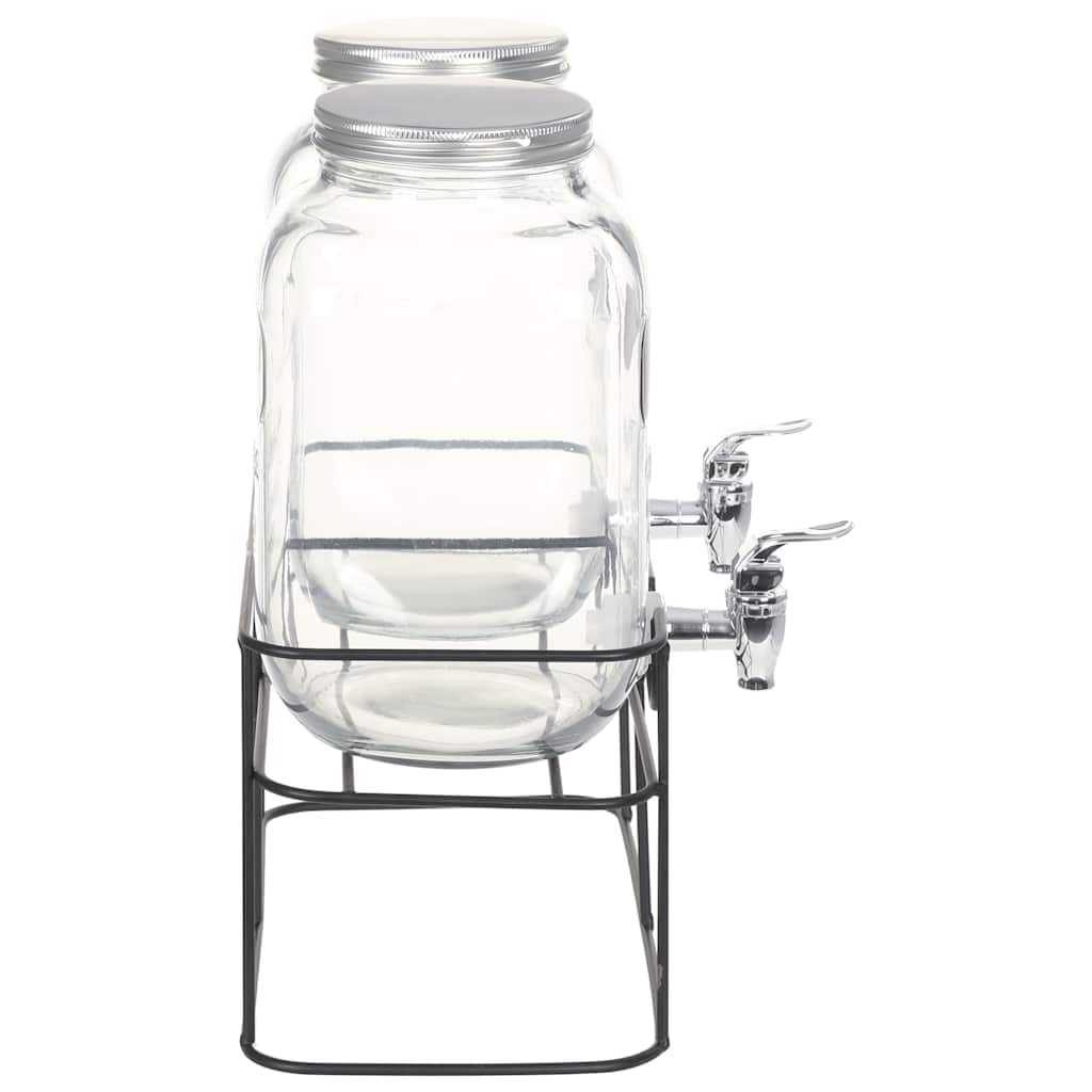 vidaXL Beverage Dispensers 2 pcs with Stand 2 x 4  L Glass 4