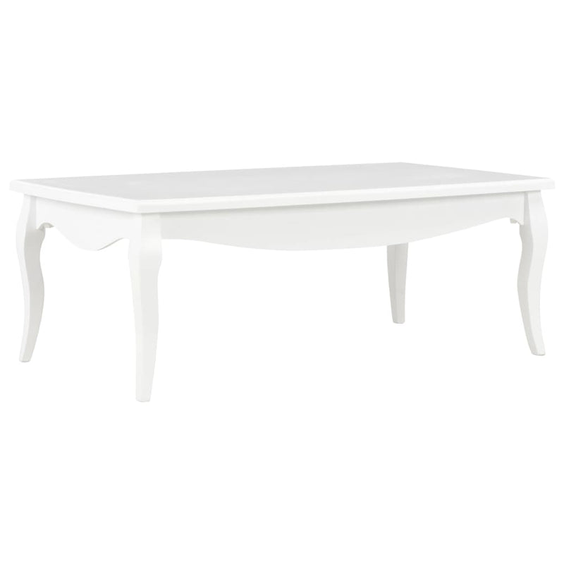 Coffee Table White 110x60x40 cm Solid Pine Wood