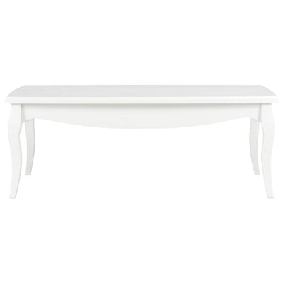 Coffee Table White 110x60x40 cm Solid Pine Wood