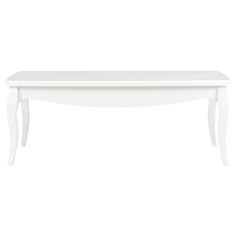 Coffee Table White 110x60x40 cm Solid Pine Wood