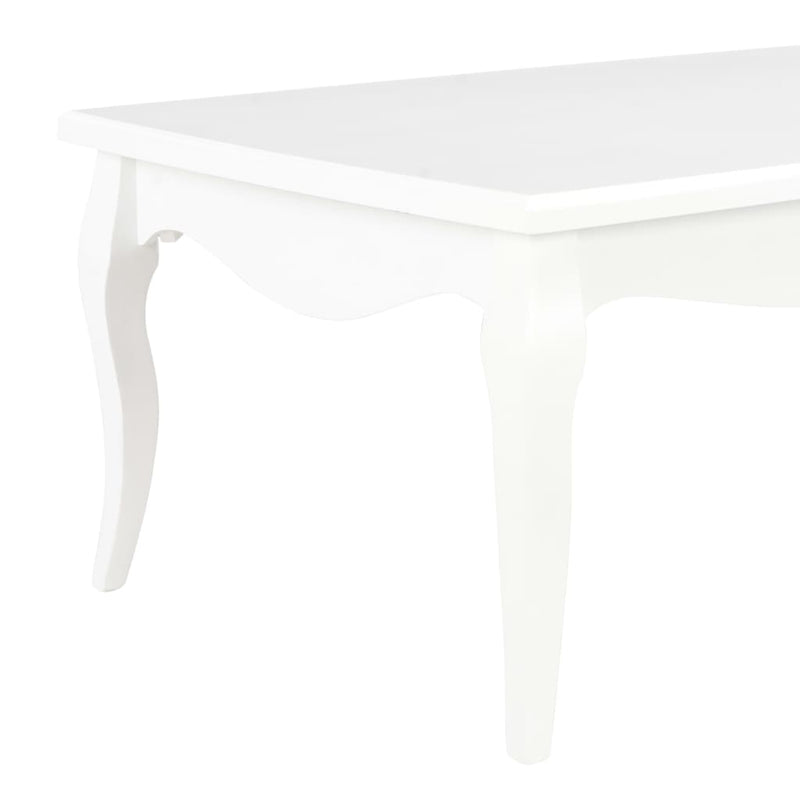 Coffee Table White 110x60x40 cm Solid Pine Wood