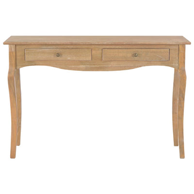 Console Table with 2 Drawers 120x35x76 cm Solid Pine Wood