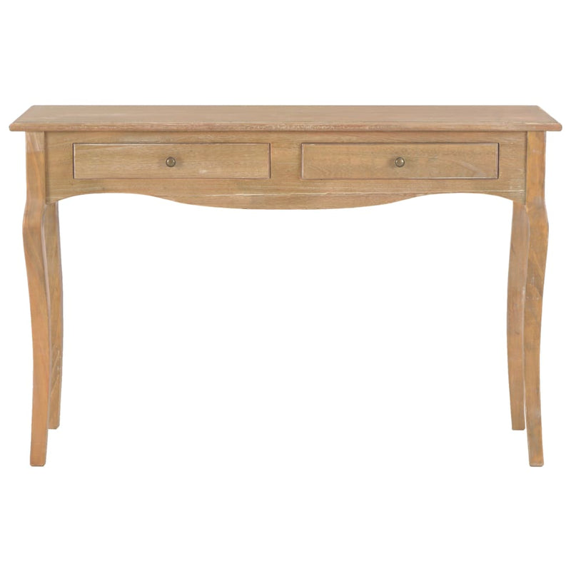 Console Table with 2 Drawers 120x35x76 cm Solid Pine Wood