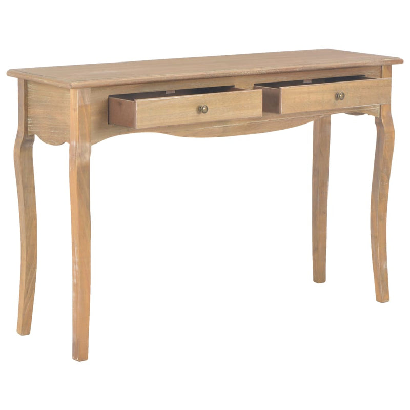 Console Table with 2 Drawers 120x35x76 cm Solid Pine Wood