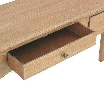 Console Table with 2 Drawers 120x35x76 cm Solid Pine Wood