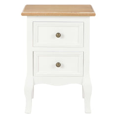 vidaXL Bedside Cabinet 2 pcs White 35x30x49 cm MDF 4