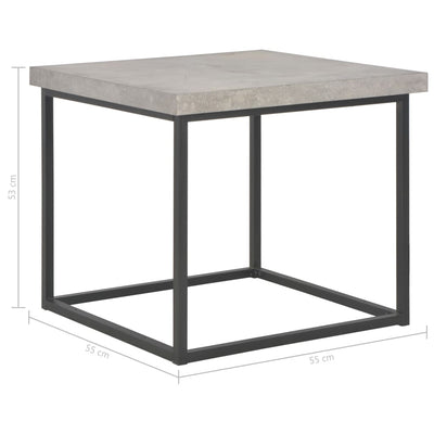 Coffee Table 55x55x53 cm Concrete Look