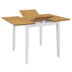 vidaXL Extendable Dining Table White (80-120)x80x74 cm MDF 2