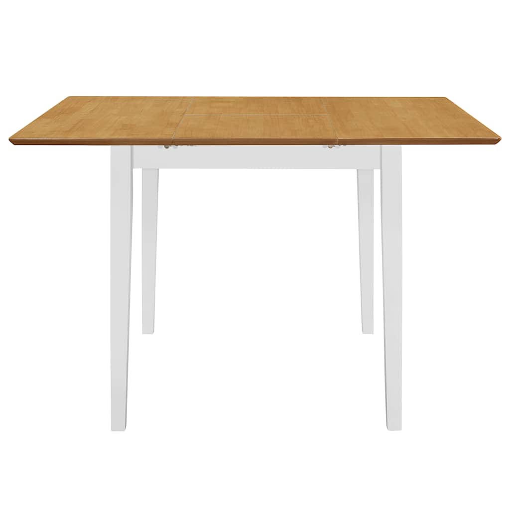 Extendable Dining Table (80-120)x80x74 MDF White and brown