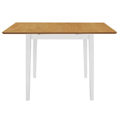 Extendable Dining Table (80-120)x80x74 MDF White and brown