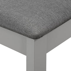 vidaXL Dining Chairs with Cushions 2 pcs Grey Solid Wood 6