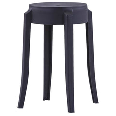 vidaXL Stackable Stools 4 pcs Black Plastic 2